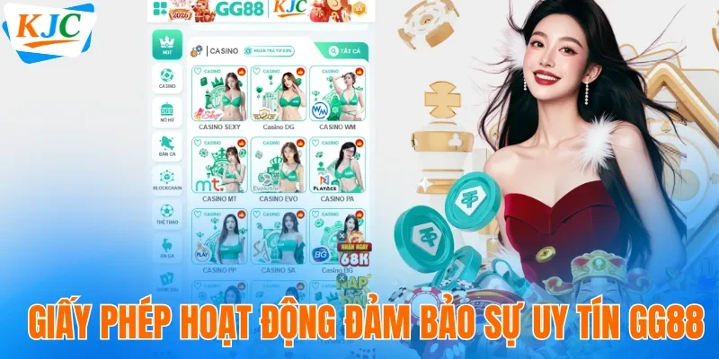 Giấy phép hoạt động đảm bảo sự uy tín của GG88