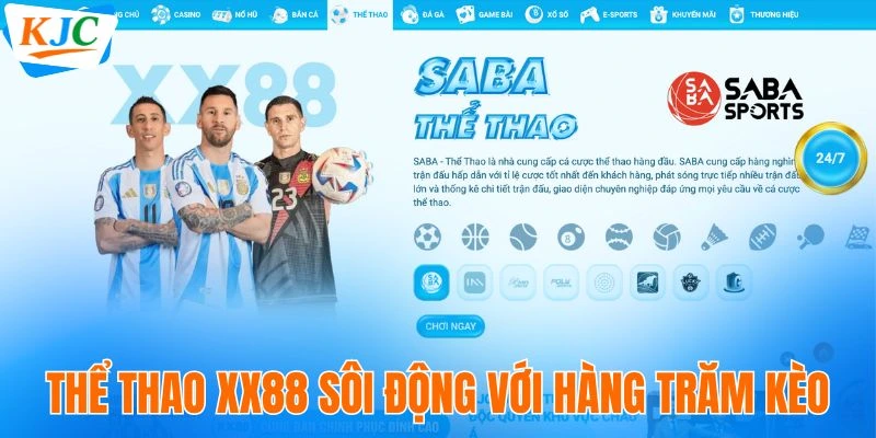 Thể thao XX88 sôi động với hàng trăm kèo